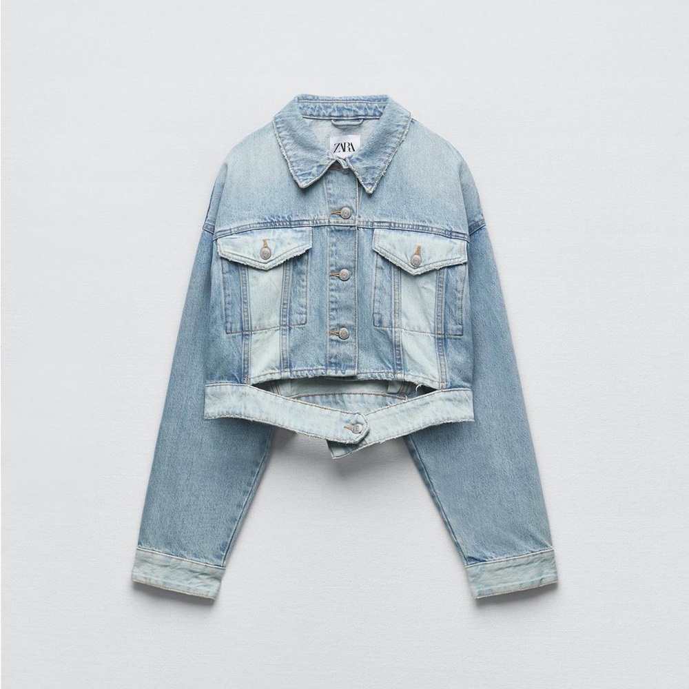 Zara Sky Blue Jean Jacket